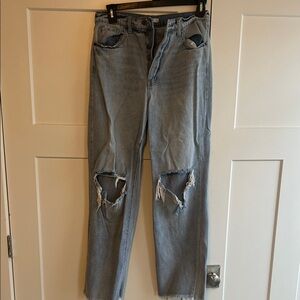 Distressed Light Blue Jeans